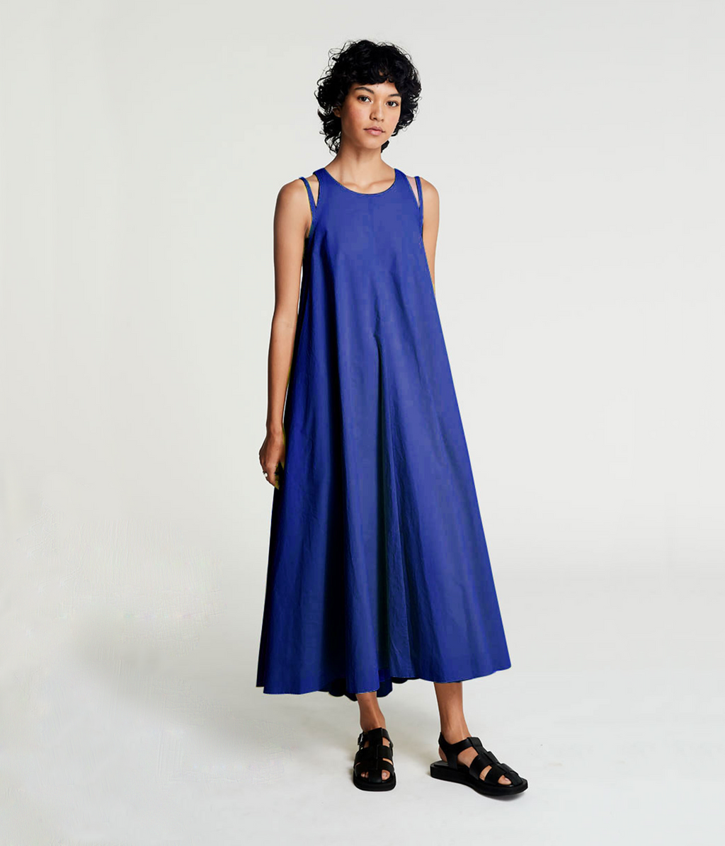 DOUBLE STRAP DRESS IN BLUE – SAYAKA DAVIS NEW YORK