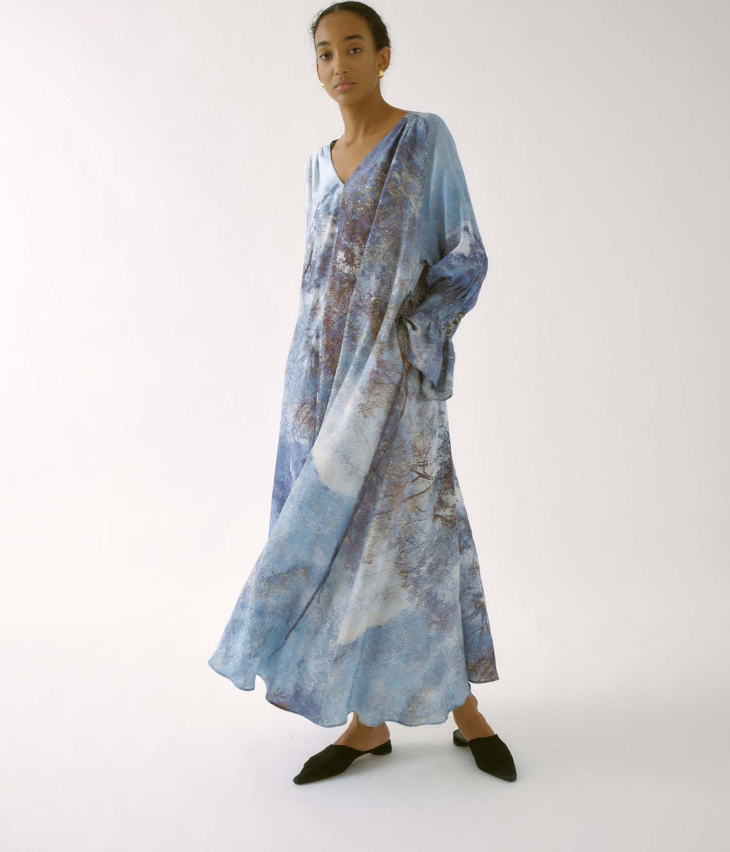 Back Gathered Dress in Print – SAYAKA DAVIS NEW YORK