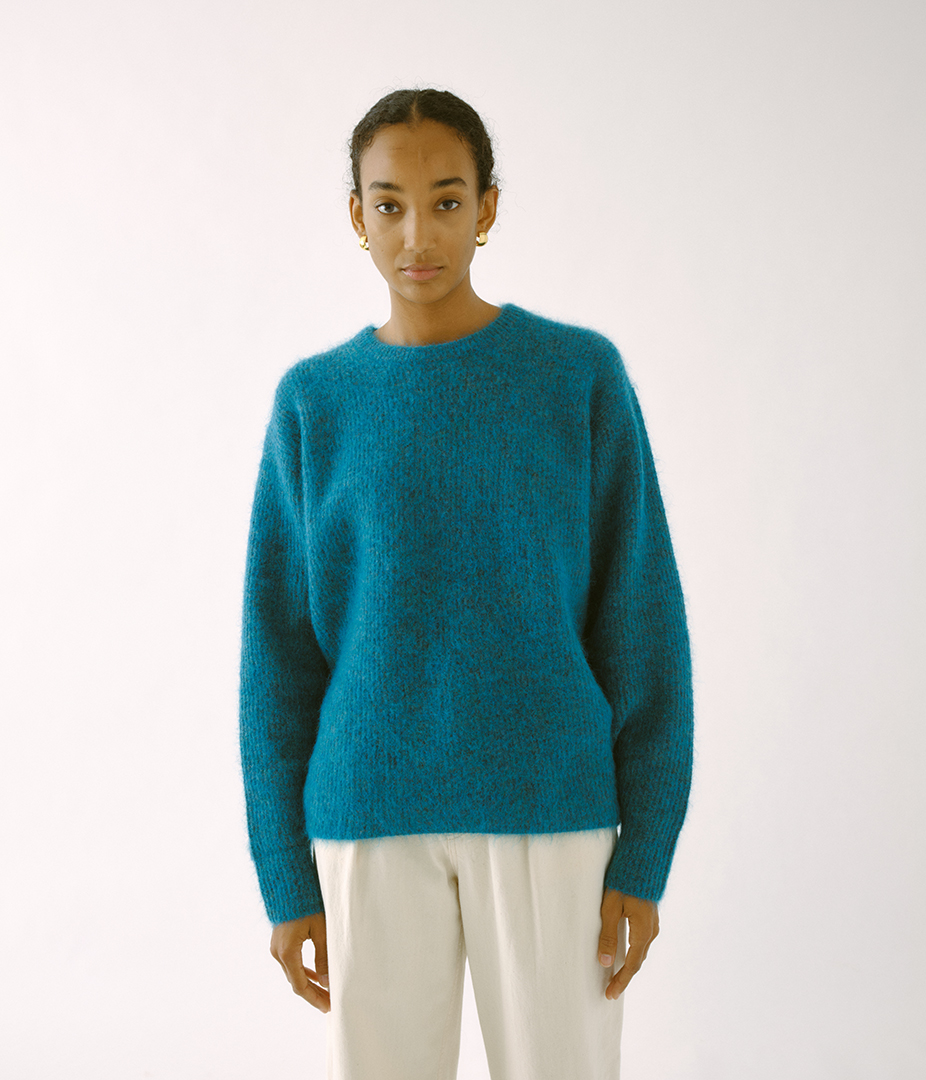 Cocoon Sweater in Deep Sea – SAYAKA DAVIS NEW YORK