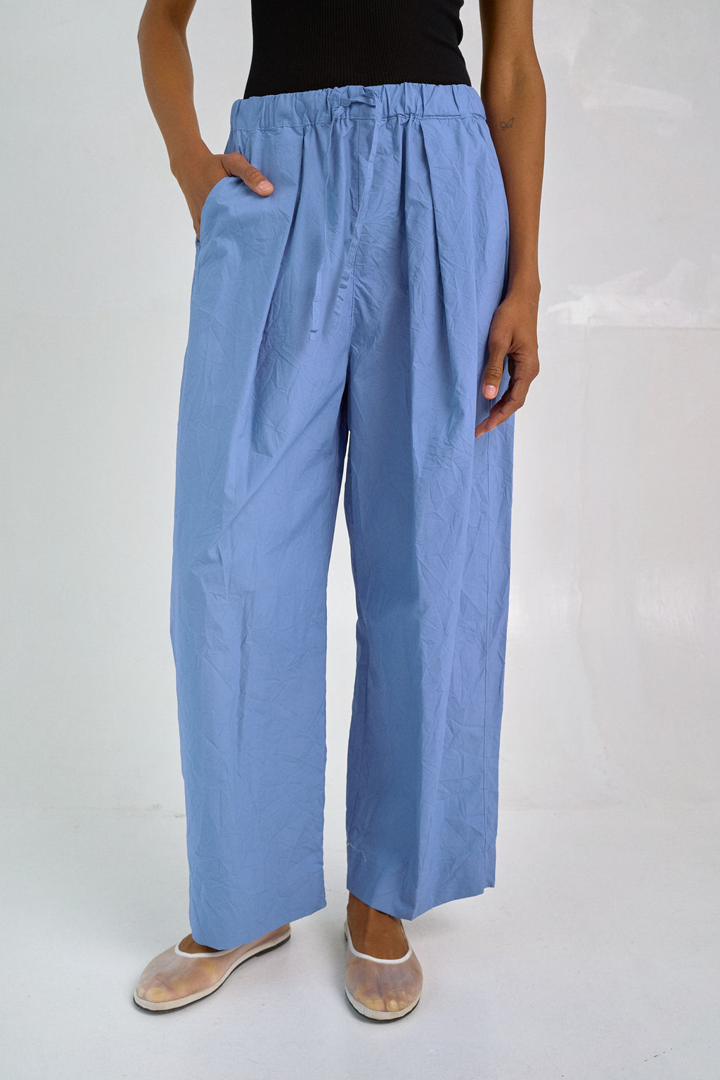 Tucked Pull-on Pants in French Blue – SAYAKA DAVIS NEW YORK