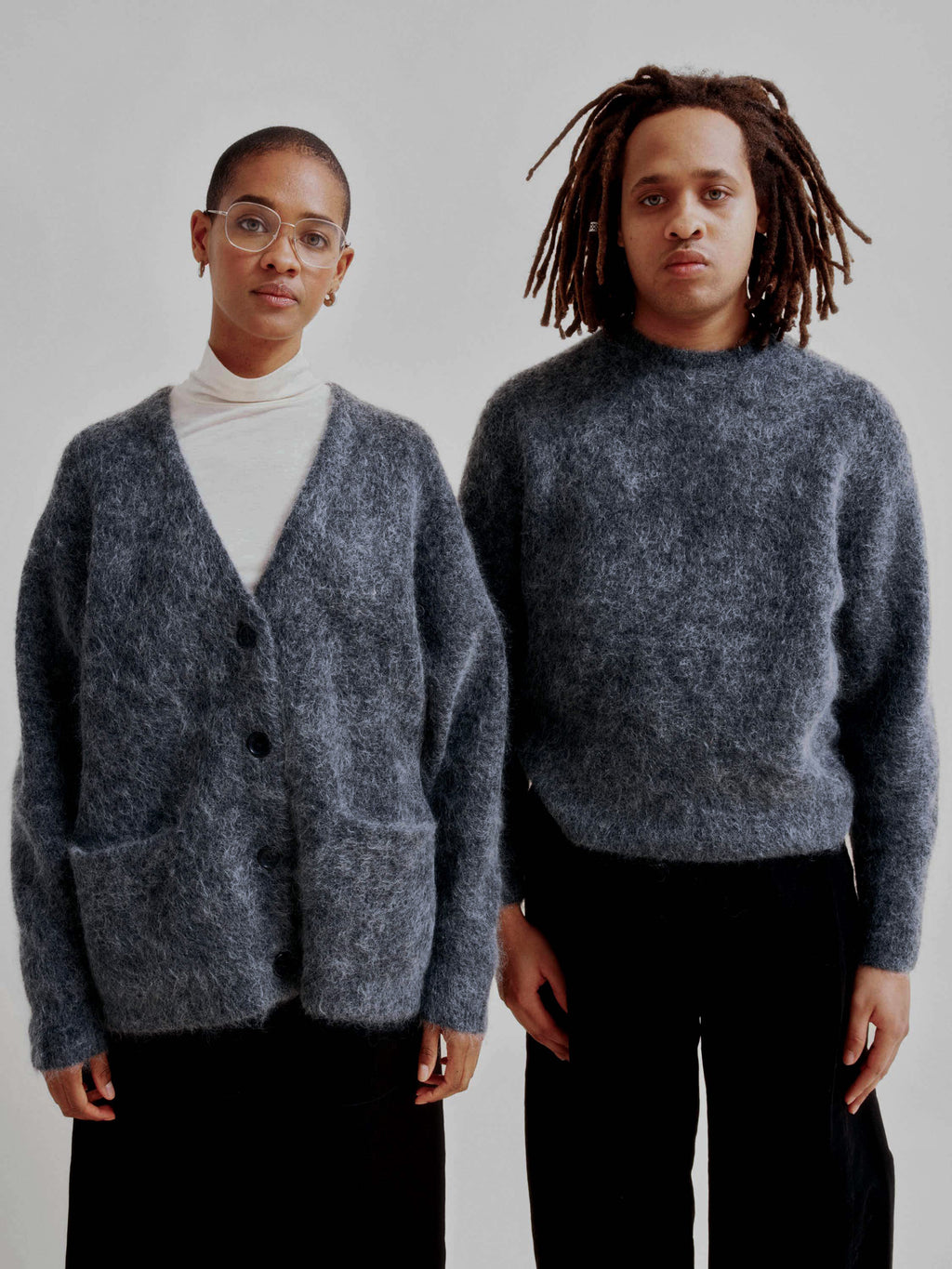 Mohair Cardigan in Charcoal – SAYAKA DAVIS NEW YORK