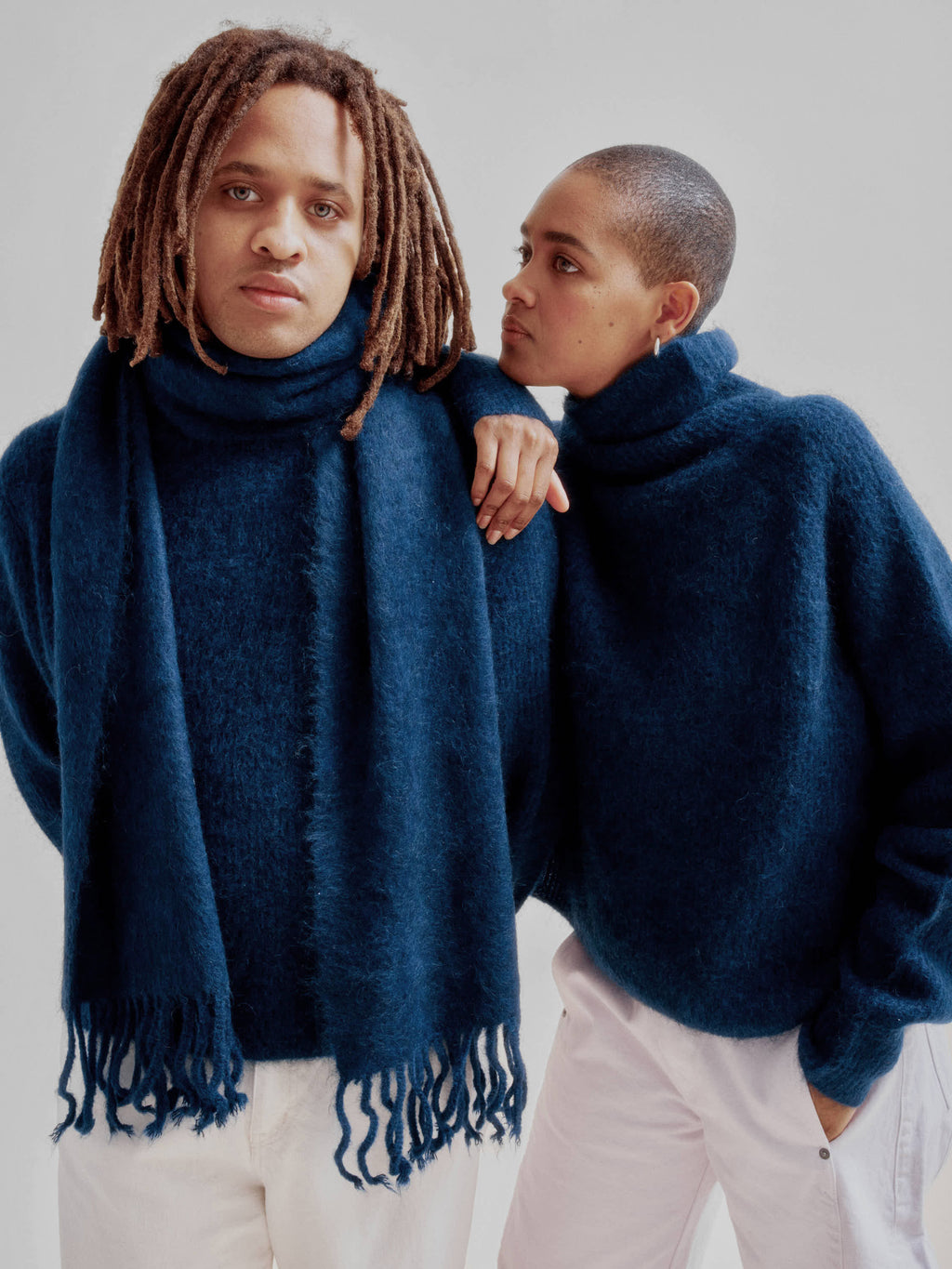 Mohair Highneck in Midnight Blue – SAYAKA DAVIS NEW YORK