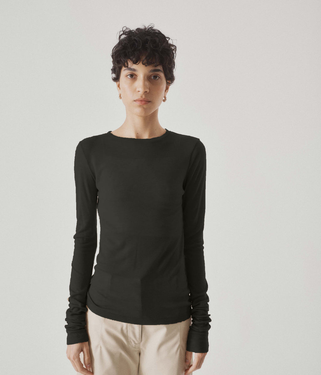 トップス Sheer Raglan Long T-shirts Black セール】Sheer Raglan Long T-shirts（Tシャツ/カットソー