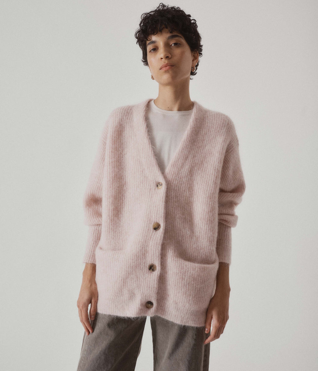 トップス 22aw NEEDLES Mohair Cardigan - Rose Needles Mohair Rose Cardigan (Ice White) – Bows and Arrows