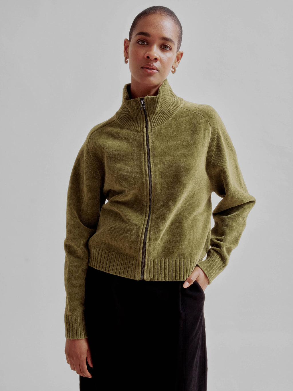 Zip-Up Jacket in Pickle – SAYAKA DAVIS NEW YORK