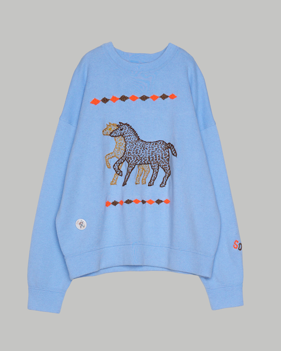 OTAKARA NYC x SAYAKA DAVIS Fire Horse Knit Sweatshirt in Heather