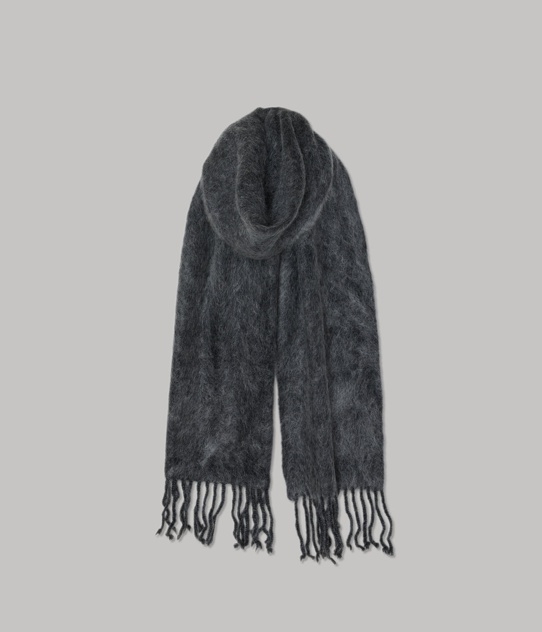 Brushed Mohair Scarf in Charcoal – SAYAKA DAVIS NEW YORK