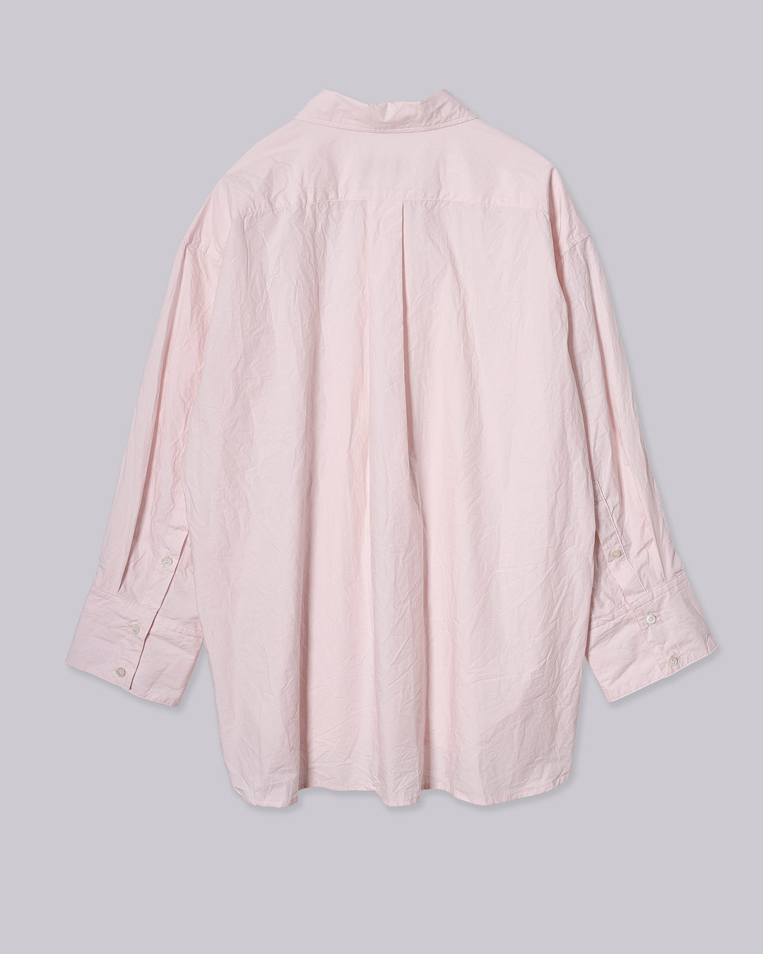 CRINKLED OVERSIZED SHIRT IN ICE PINK – SAYAKA DAVIS NEW YORK