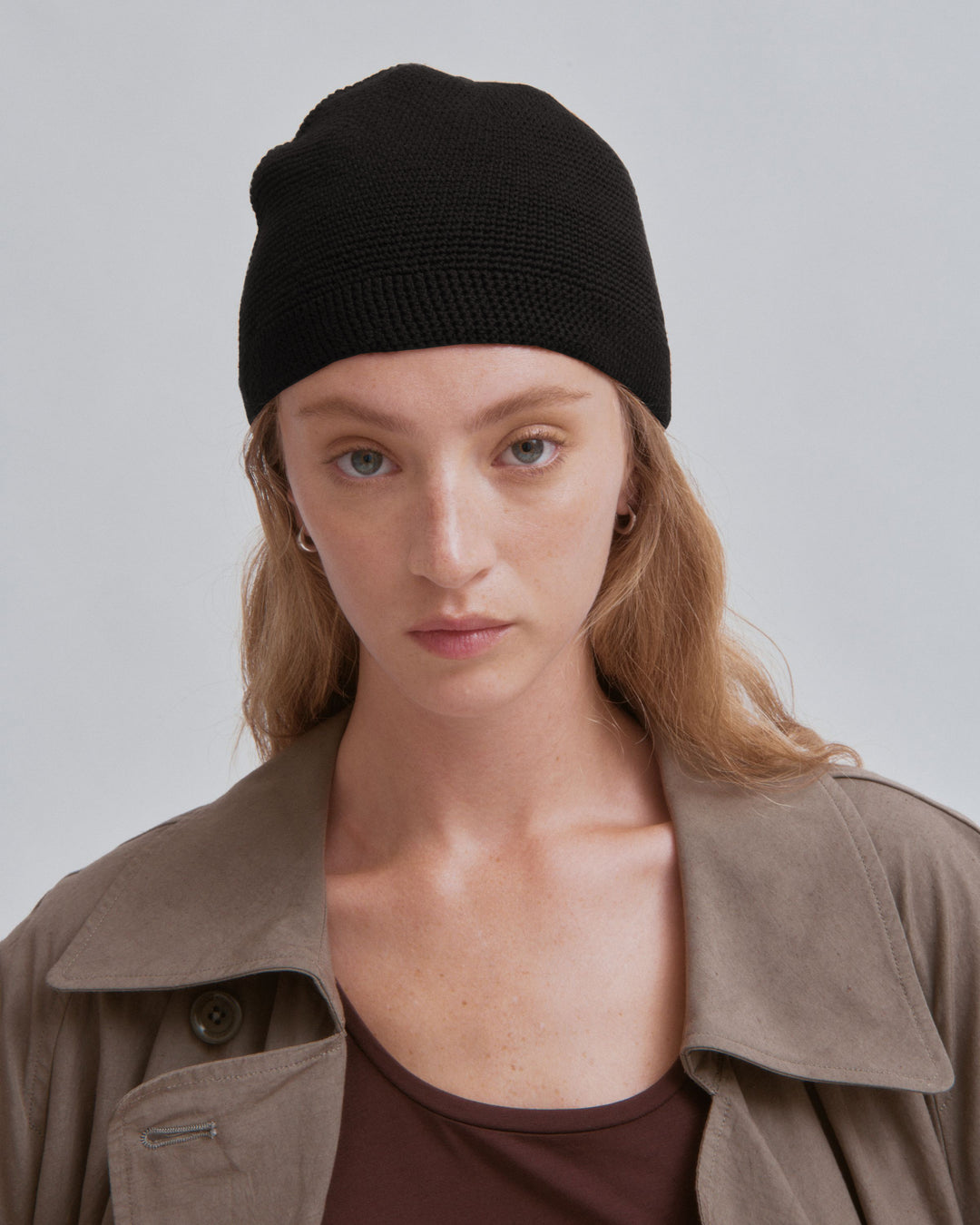 帽子 CALME _loose fit beanie BLACK EINSKEY Lightweight Slouchy Beanie for Men Women, Oversize Thin