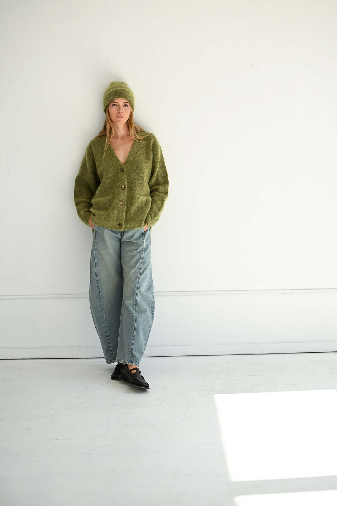 Mohair Cardigan in Matcha – SAYAKA DAVIS NEW YORK