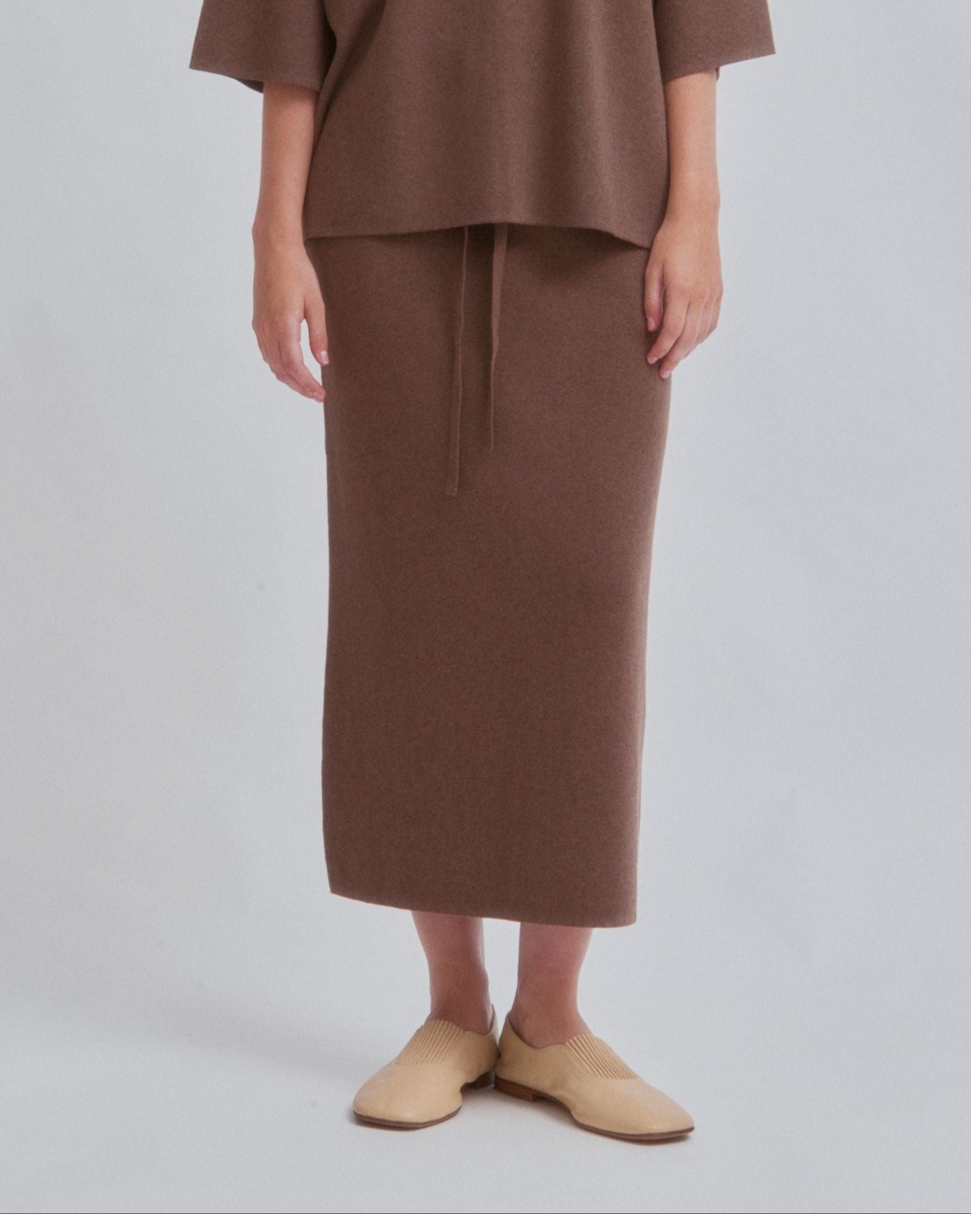 Knit Skirt in Wood – SAYAKA DAVIS NEW YORK