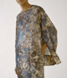 Wide Sleeve Mini Dress in Print