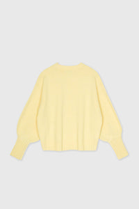 Balloon Sleeve Sweater in Powder Yellow