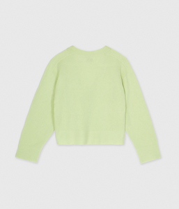 Cashmere V-Neck Cardigan in Mint