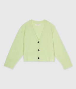Cashmere V-Neck Cardigan in Mint