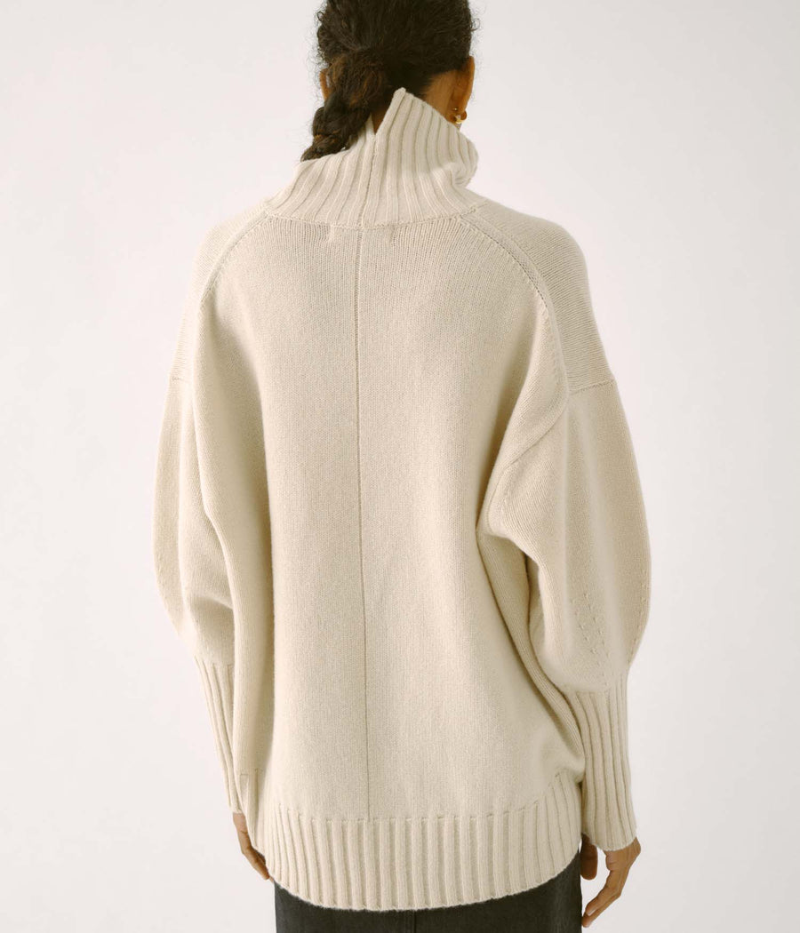 High Collar Sweater in Wheat – SAYAKA DAVIS NEW YORK