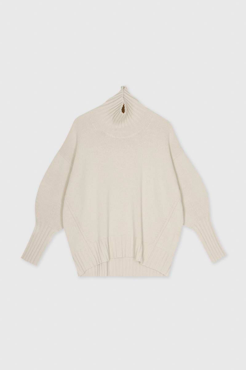 High Collar Sweater in Wheat – SAYAKA DAVIS NEW YORK