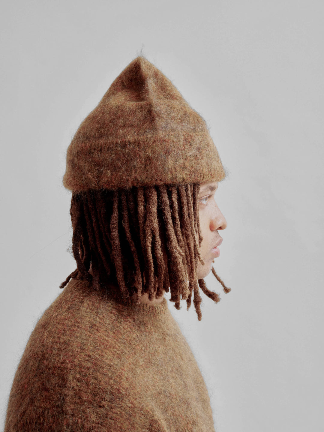 帽子 FUMIKA UCHIDA MOHAIR ALPACA BLEND BEANIE Brushed Mohair Beanie - Matcha
