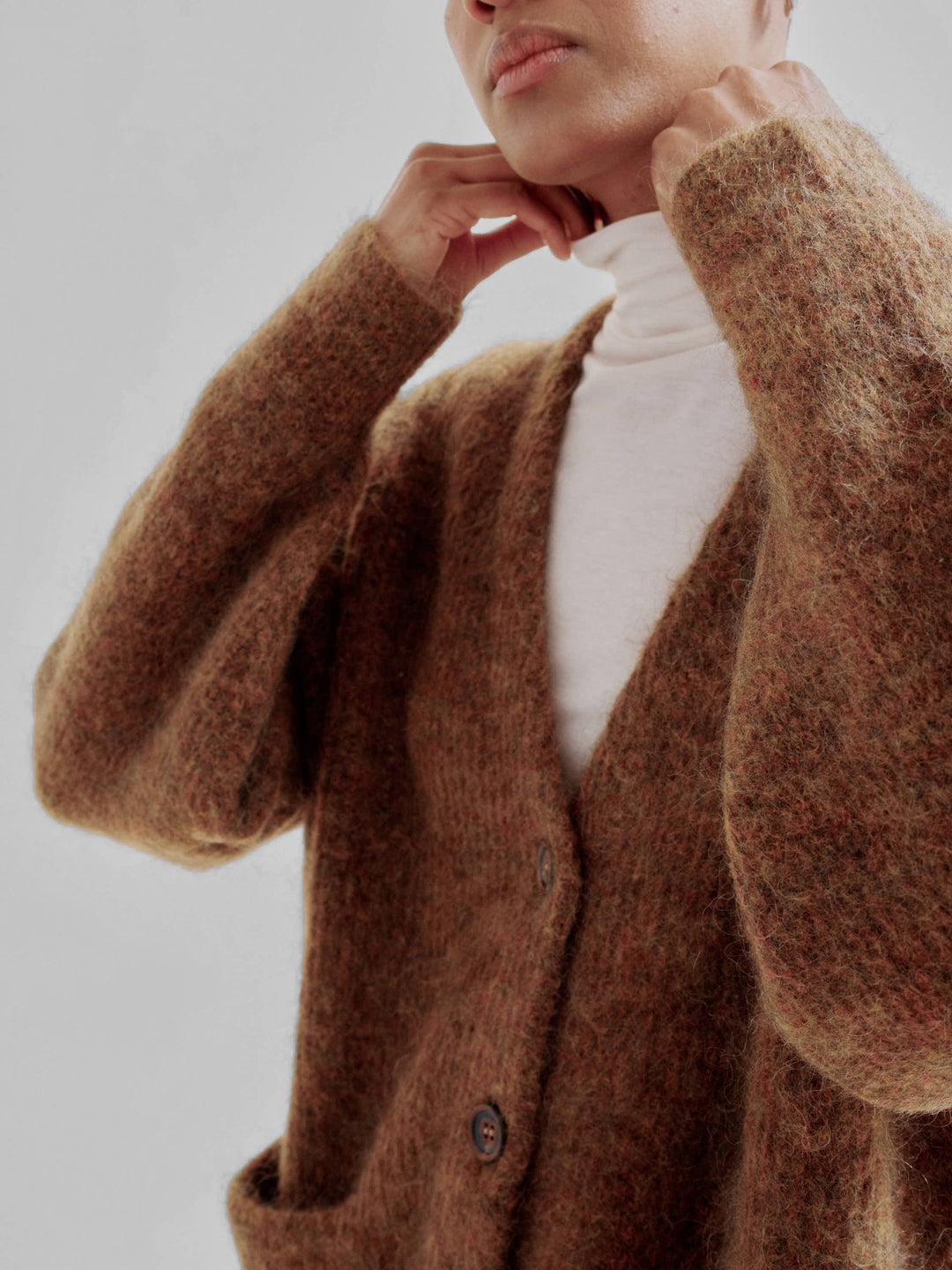 meias mohair cardigan brown モヘヤカーディガン meias mohair cardigan brown モヘヤカーディガン