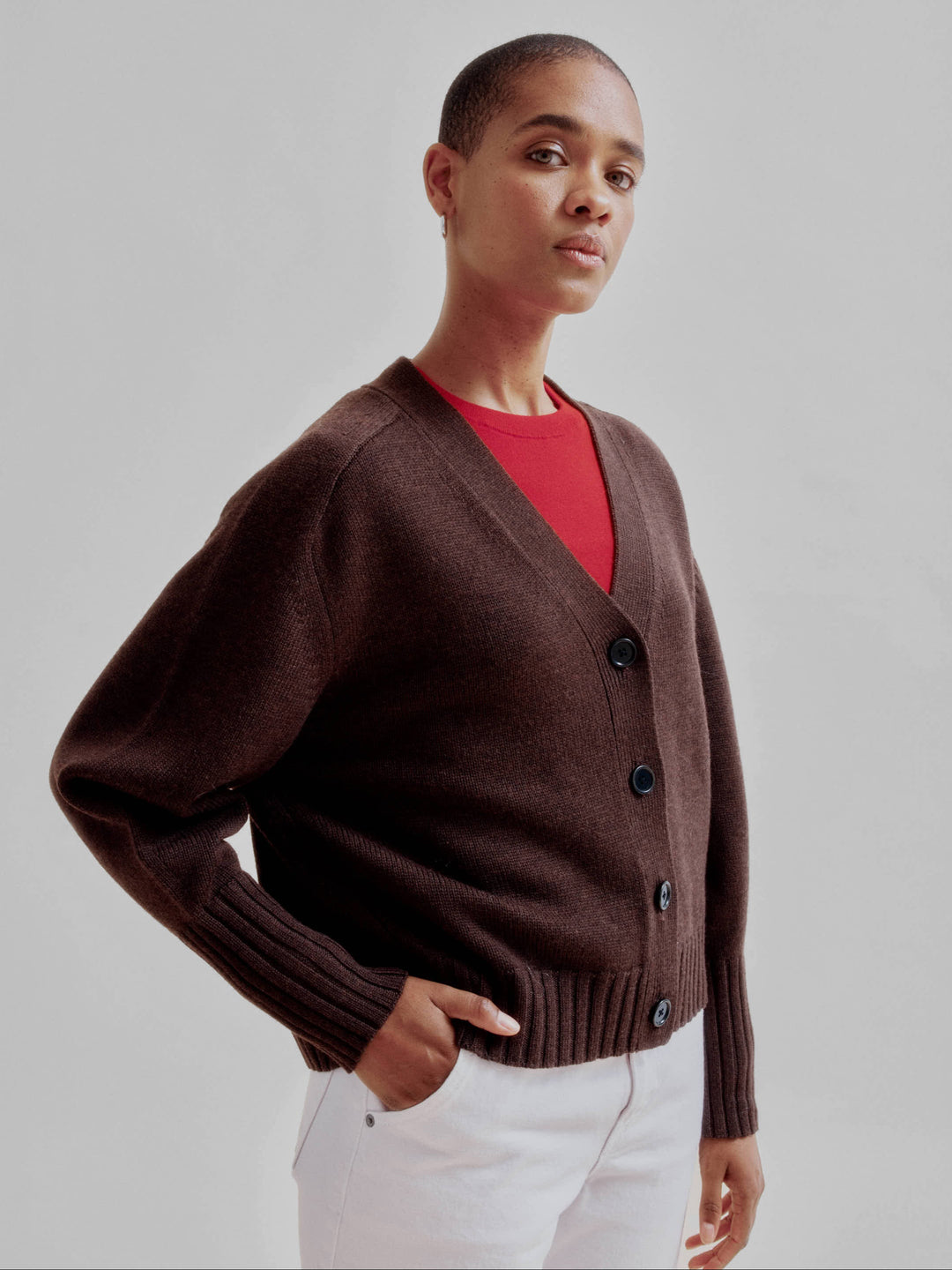 sayaka davis balloon sleeve sweater ブラウン Balloon Sleeve Cardigan sweater ブラウン 公式通販