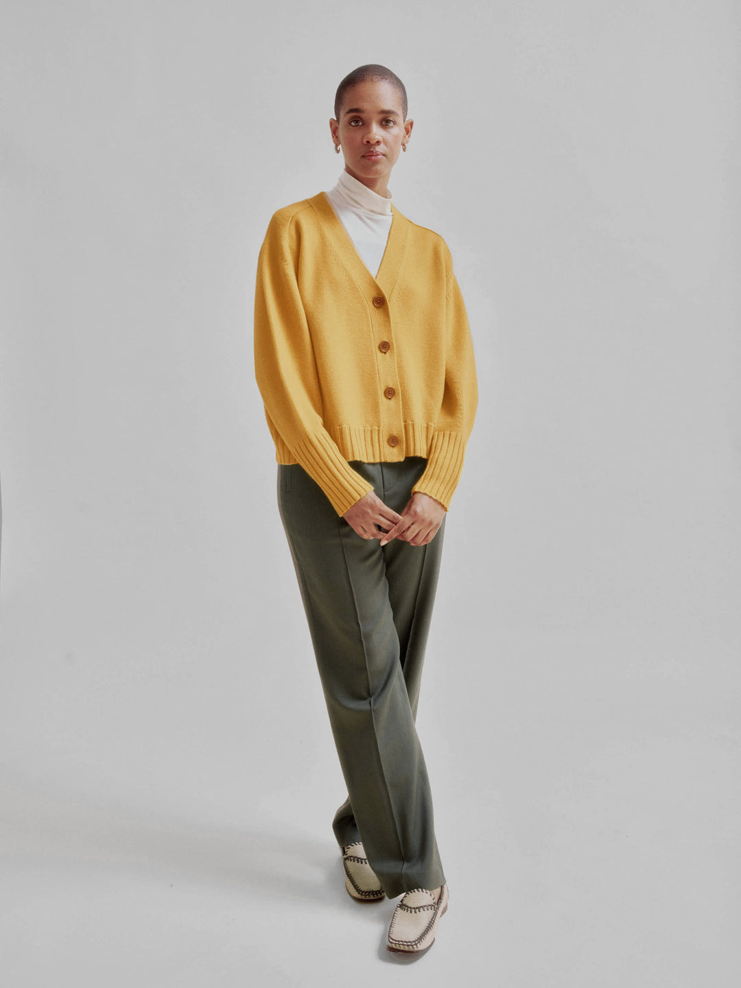 Balloon Sleeve Cardigan in Golden Sun – SAYAKA DAVIS NEW YORK