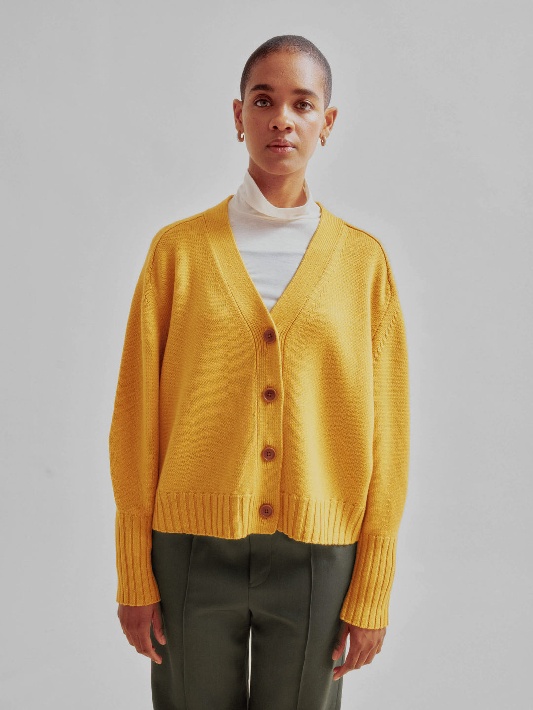 ニット+セーター BALLOON SLEEVE CARDIGAN SAYAKA DAVIS Balloon Sleeve Cardigan in Golden Sun – SAYAKA DAVIS NEW YORK