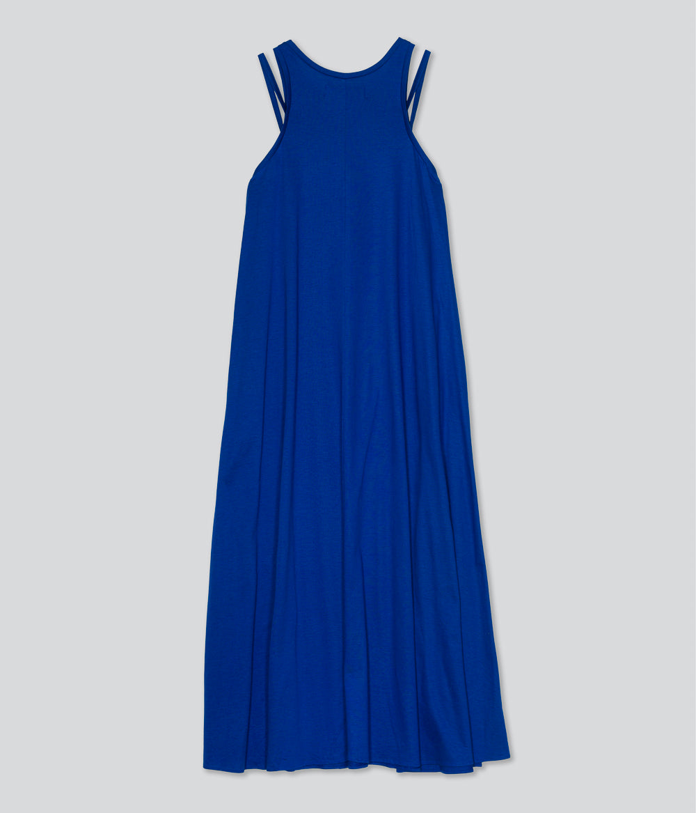 DOUBLE STRAP JERSEY DRESS IN BLUE – SAYAKA DAVIS NEW YORK