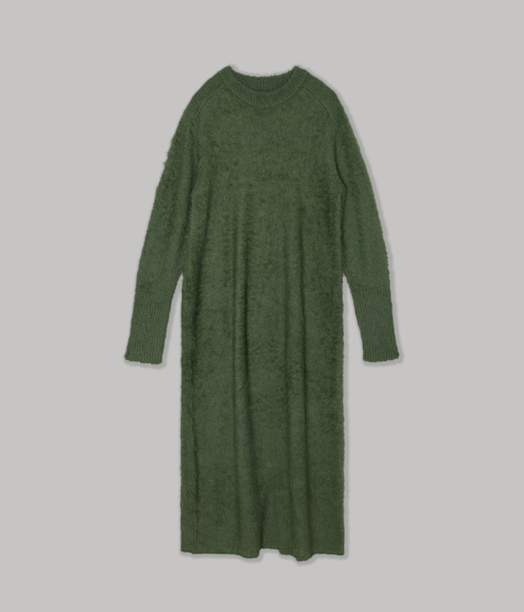 Shaggy Knit Dress in Moss Green – SAYAKA DAVIS NEW YORK