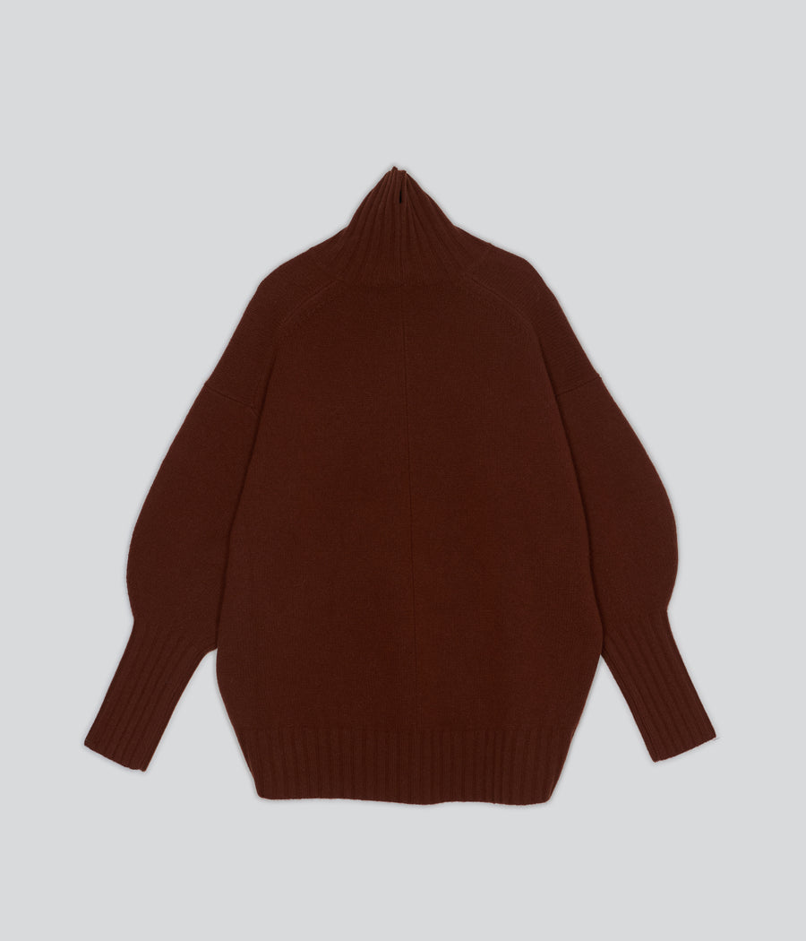 Highcollar Sweater in Cinnamon – SAYAKA DAVIS NEW YORK