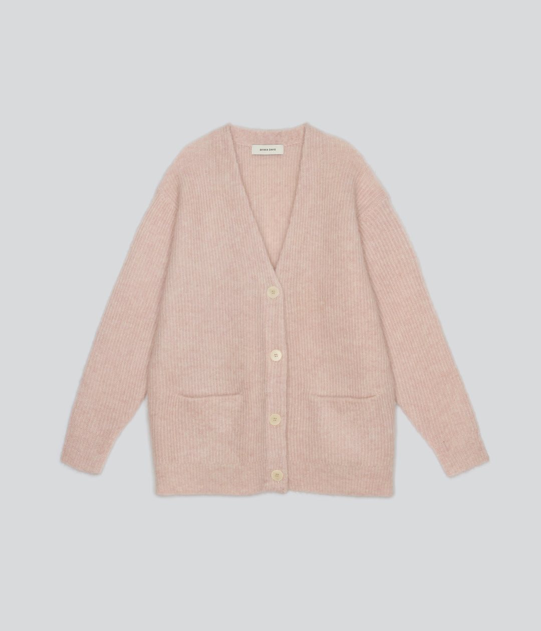 Mohair Cardigan in Blush – SAYAKA DAVIS NEW YORK