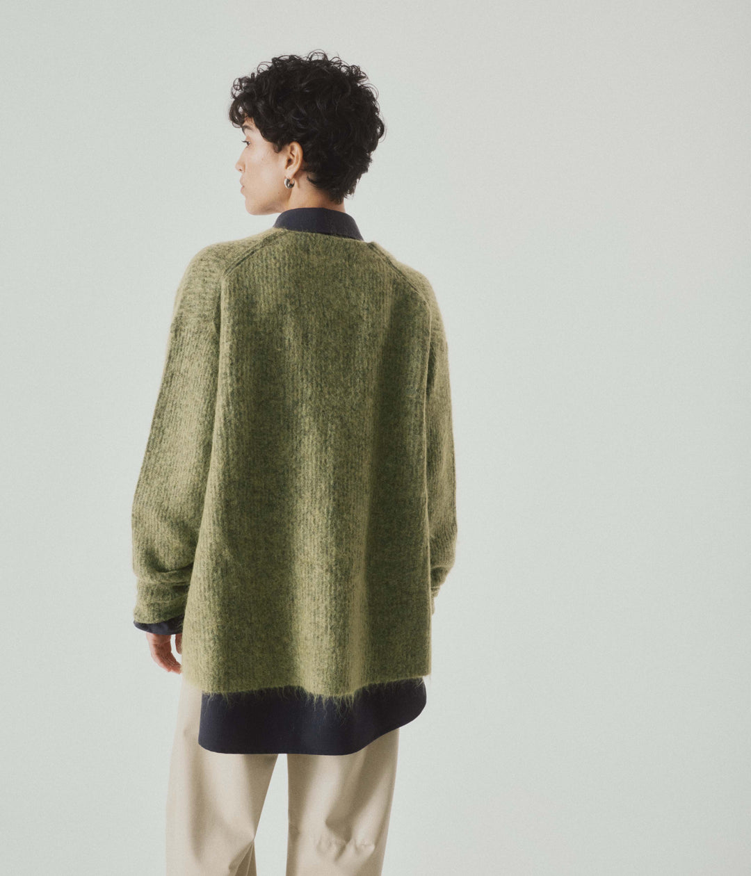 Mohair Cardigan in Matcha – SAYAKA DAVIS NEW YORK