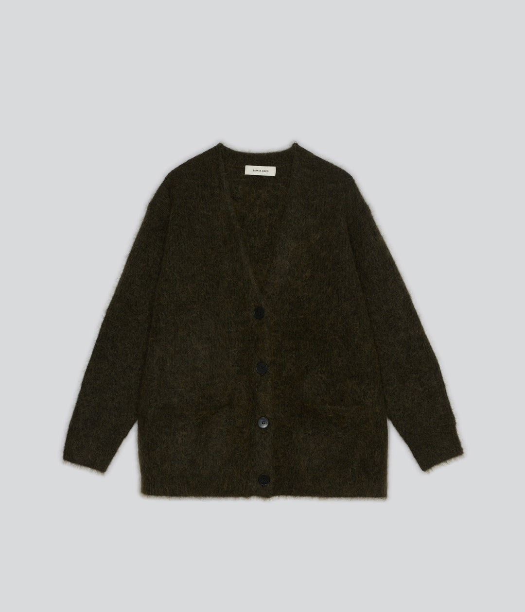 Mohair Cardigan in Olive – SAYAKA DAVIS NEW YORK