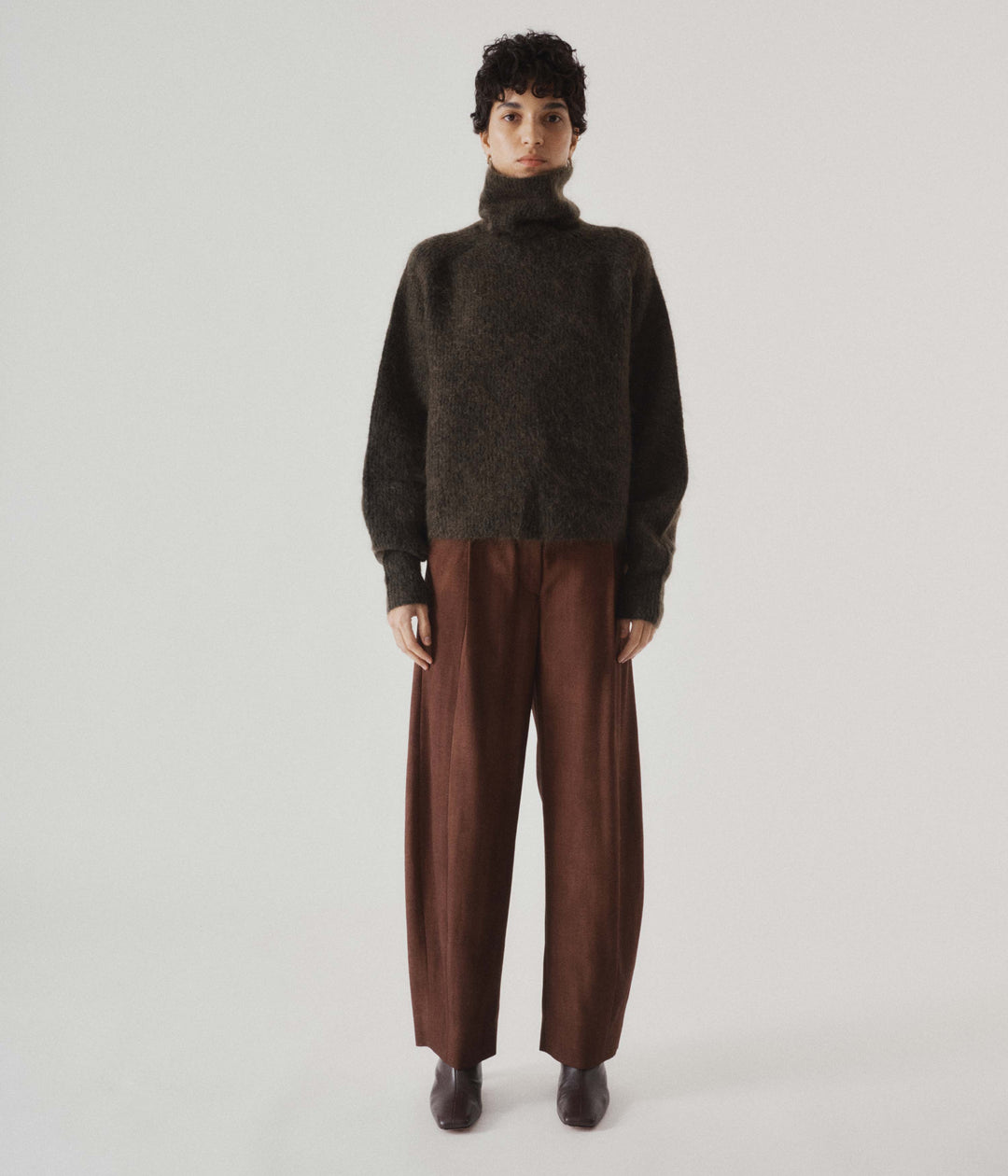 Mohair Highneck in Olive – SAYAKA DAVIS NEW YORK