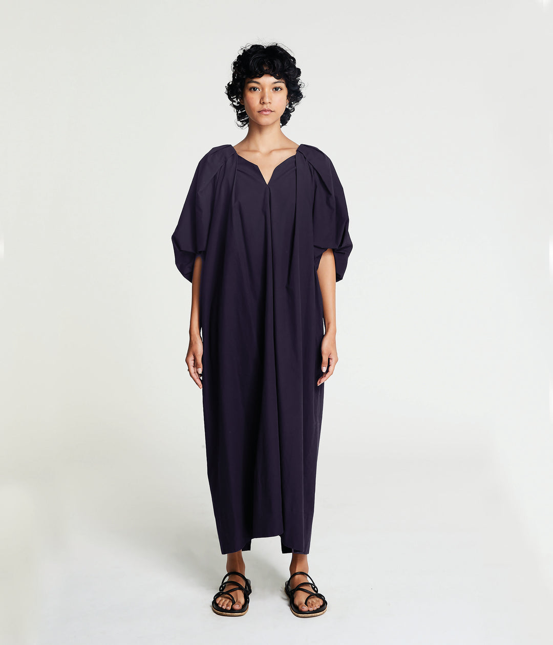 ランキング上位のプレゼント Tucked Cocoon Dress in Eggplant – SAYAKA DAVIS NEW YORK ワンピース
