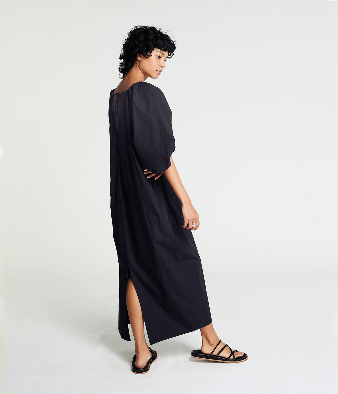 Tucked Cocoon Dress in Eggplant – SAYAKA DAVIS NEW YORK