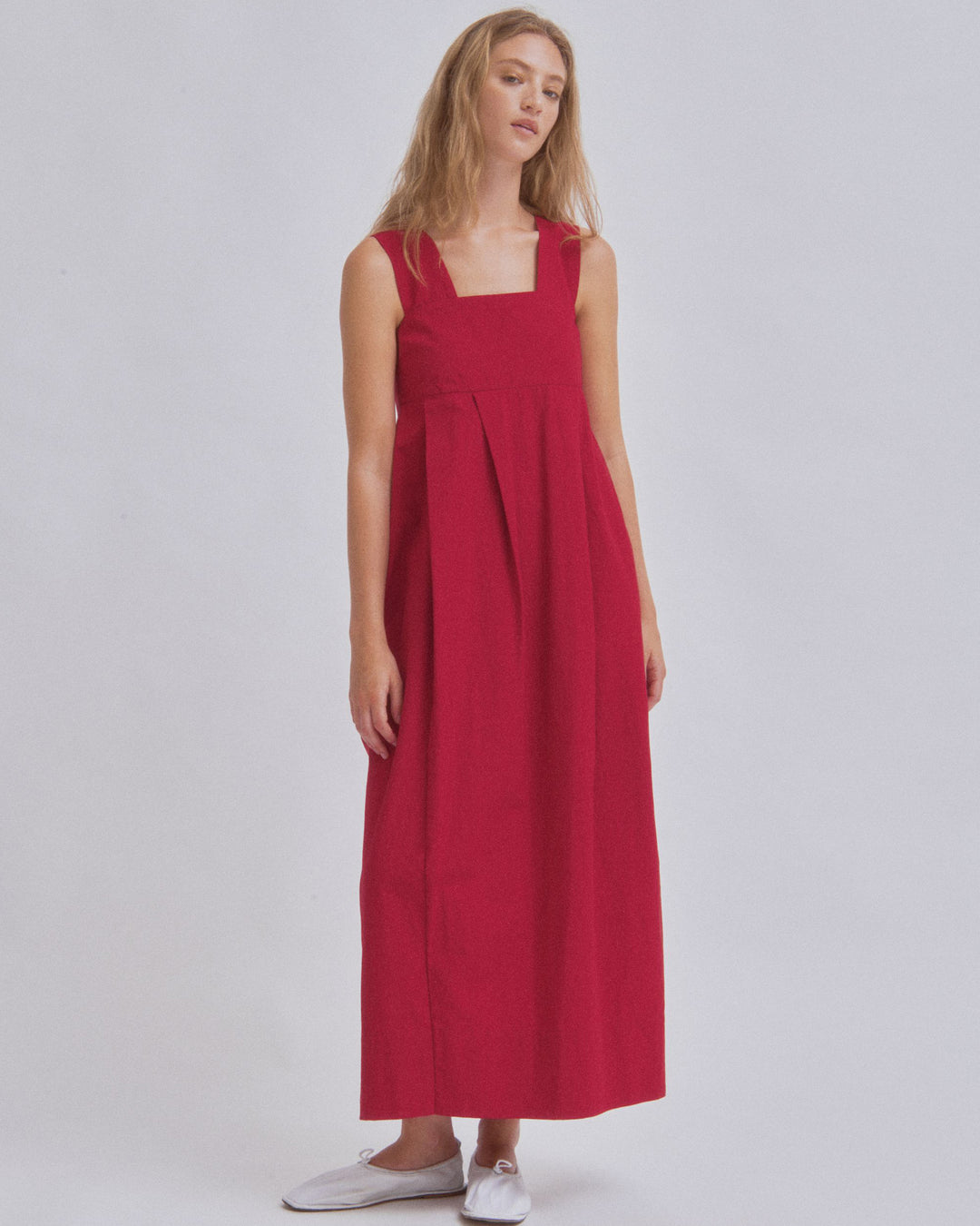 Thick Strap Dress in Cherry SAYAKA DAVIS NEW YORK Thick Strap Dress in Cherry SAYAKA DAVIS NEW YORK